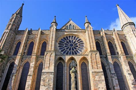 Durham Cathedral East End And Rose Window Exterior Of The Chapel Of The Nine Altars Photo Via