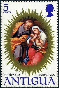 Stamp Adoration Of The Shepherds Detail Antigua And Barbuda