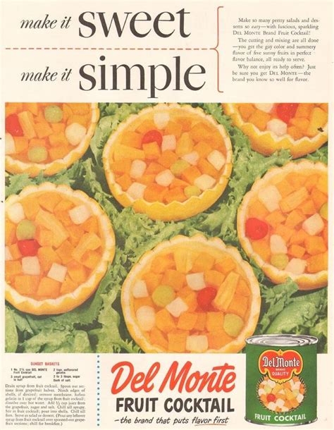 Del Monte | Vintage recipes, Fruit cocktails, All fruits