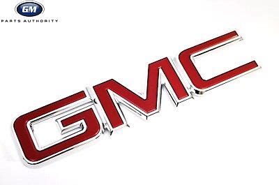 2014-2018 GMC Sierra Tailgate Emblem 23122158 Red / Chrome Genuine OEM GM | eBay