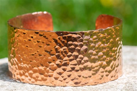 Hammered Copper Cuff Bracelet Copper Bracelet Textured Cuff Bracelet