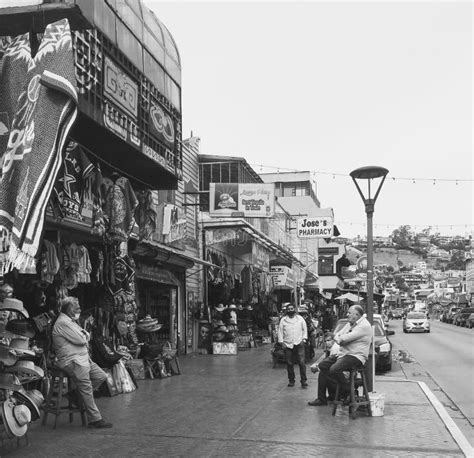 Ensenada Baja Mexico Vendors At Thier Shops Editorial Stock Image