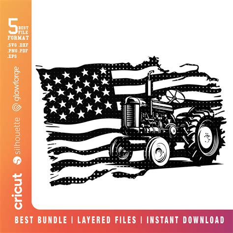 Usa Farm Tractor Svg Us Tractor Svg Farm Tractor Png Tractor Clipart