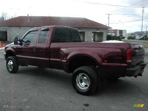 2000 Dark Toreador Red Metallic Ford F350 Super Duty Xlt Extended Cab 4x4 Dually 61345685 Photo