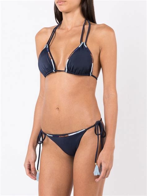 Brigitte Embroidered Halterneck Bikini Farfetch