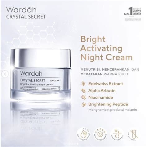 Jual Wardah Crystal Secret Bright Activating Night Cream G