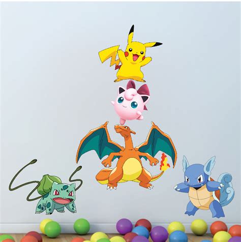 Pokemon Character Wall Graphics Pokemon Birthday Party Theme Decor