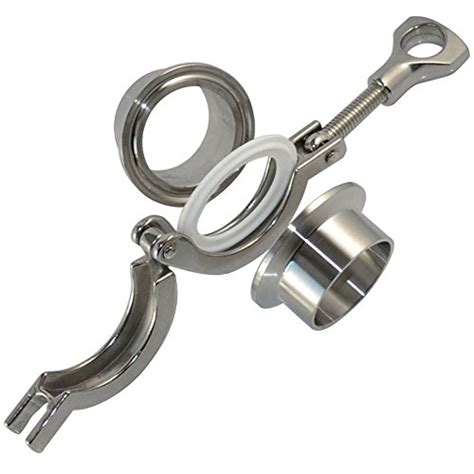 Sus Ss 316 Stainless Steel Tri Clamp Set 2pcs 51mm 2 Od Sanitary Weld Ferrule 2 Tri Clamp