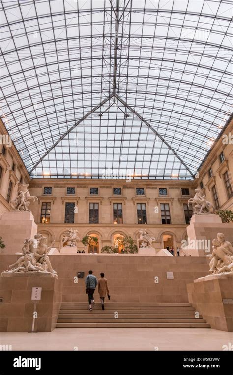 Great picture of the sculpture garden known as Cour Marly in the ...