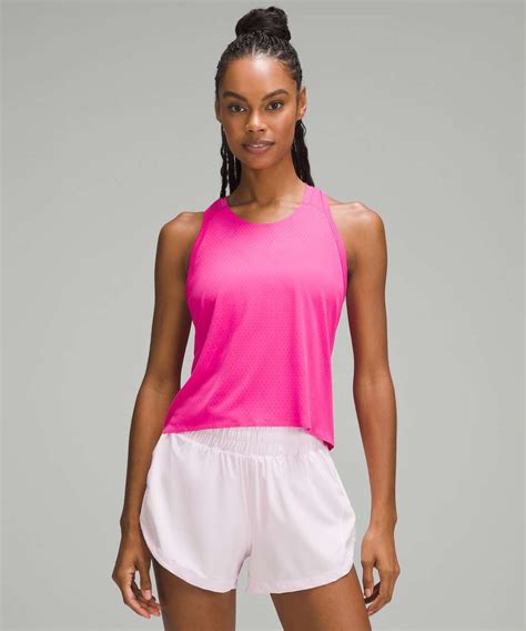 Lululemon Fast And Free Race Length Tank Top Sonic Pink Lulu Fanatics