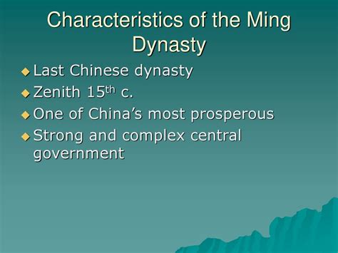 Ming Dynasty Ppt Download