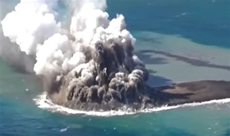 New island emerges from the sea after underwater eruption off Japanese ...