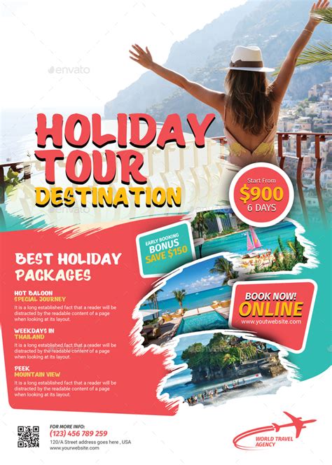 Travel Tours Flyer Bundle Print Templates GraphicRiver