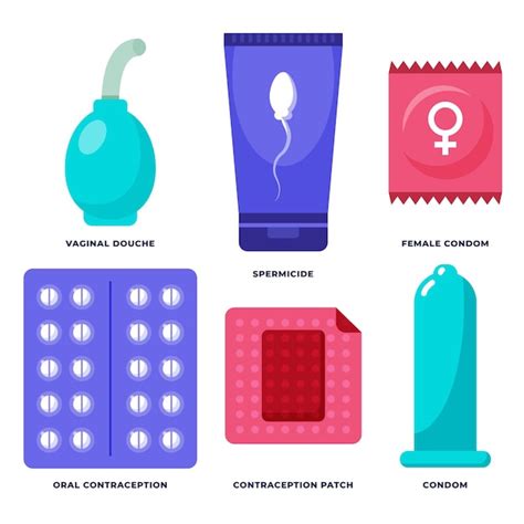 Ilustração De Métodos De Contracepção Vetor Premium