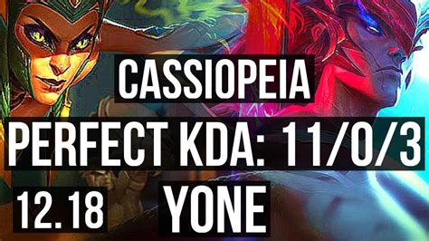 Cassiopeia Vs Yone Mid Solo Kills M Mastery