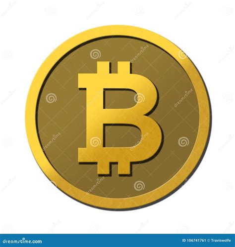 Moneda De Oro Del S Mbolo Del Bitcoin En El Fondo Blanco Logotipo