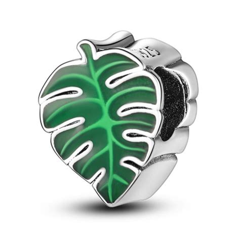 Zawieszka Srebro Charms Koralik Do Pandora Li Monstera Sfera