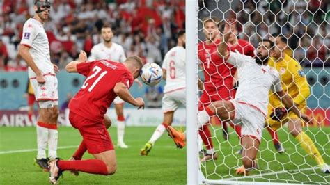 Denmark Vs Tunisia Highlights Eriksen Schmeichel Start As Both Teams