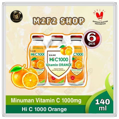 Jual Hi C1000 Kalbe Minuman Vit C Rasa Jeruk 140 Ml Kemasan 6 Pcs