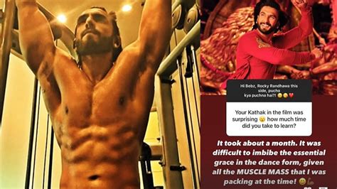 Ranveer Singh Aka Rocky Flaunts His Chiseled Abs Answers Fans