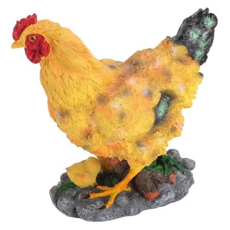 VINGVO Statue De Jardin En Forme De Poule Avec Petits Poussins Statue