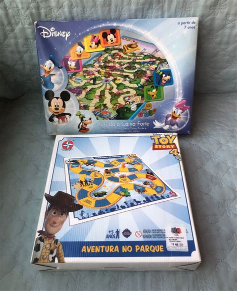 Kit 2 Jogos Corrida A Caixa Forte Grow Disney E Aventura No Parque Toy