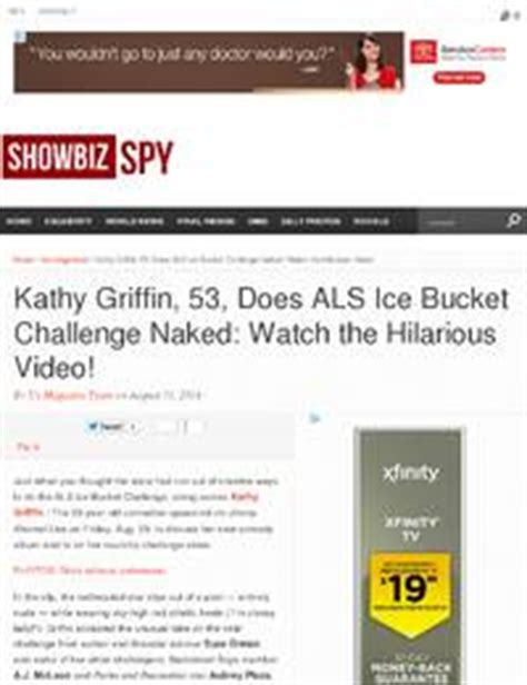 Kathy Griffin Does Als Ice Bucket Challenge Naked Watch The