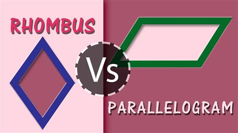 What Is The Difference Between A Rhombus And A Parallelogram