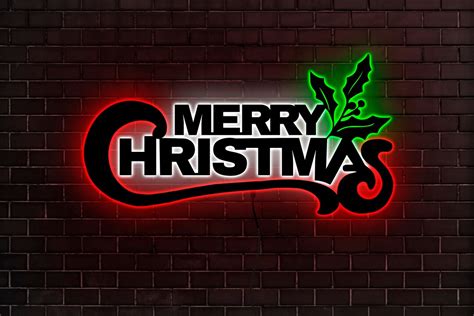 Merry Christmas Neon Sign Merry Christmas Led Light Custom Christmas