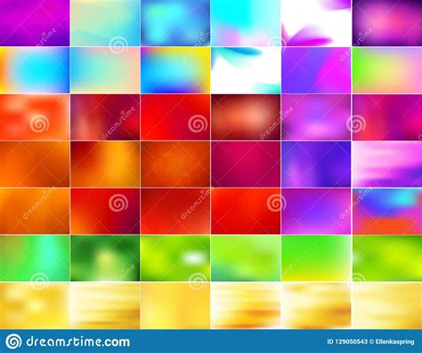 Set Of Abstract Colorful Blurred Vector Backgrounds Stock Vector