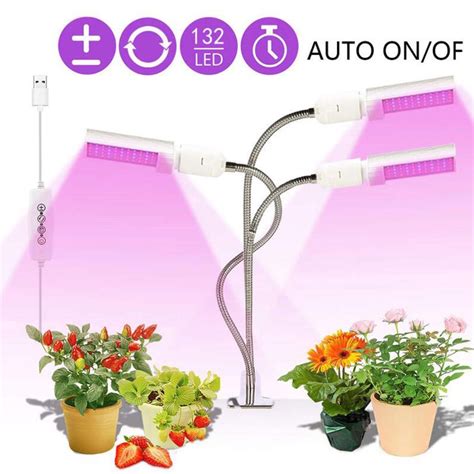 Head Indoor Led Grow Light Full Spectrum Growth Clip Fitolampy