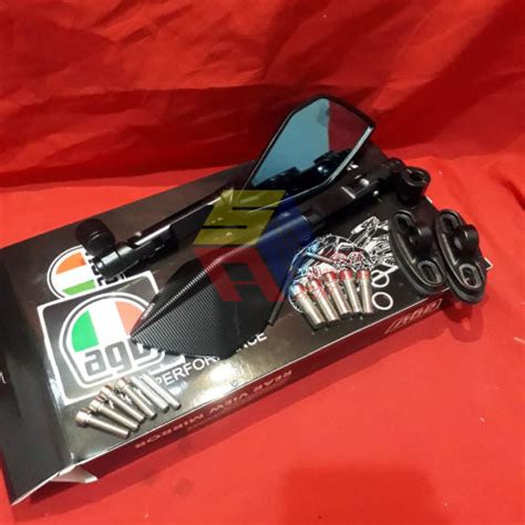 Spion Tomok V5 Kaca Biru Besar AGV Racing Full CNC Universal Lazada