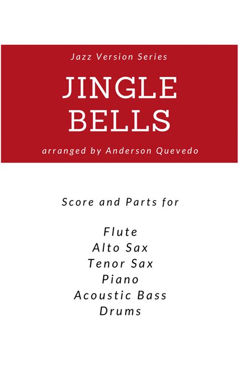 Jingle Bells Jazz Version Series Score And Parts Flute Alto Sax