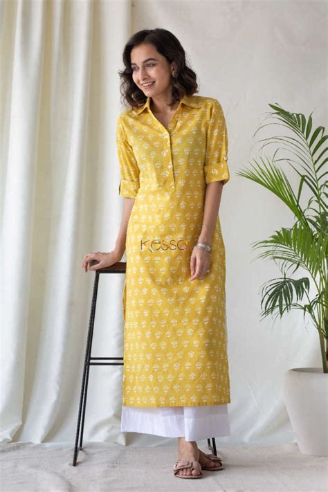 Buy Mind Blowing Sa10 Mandalay Yellow Regular Wear Kurta Online Kessa