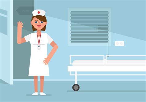 Vector Nurse In Patient Room Download Free Vector Art Stock Graphics