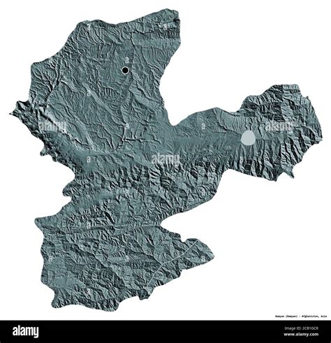 Shape Of Bamyan Province Of Afghanistan With Its Capital Isolated On