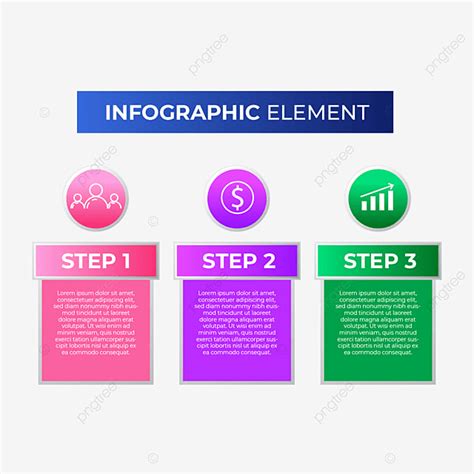 Three Step Vector Design Images Three Step Infographic Element