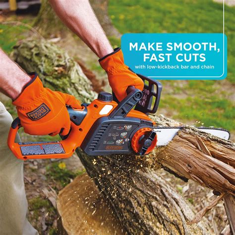 Black Decker Lawn Chain Saw Cordless V Lithium Lcs How To