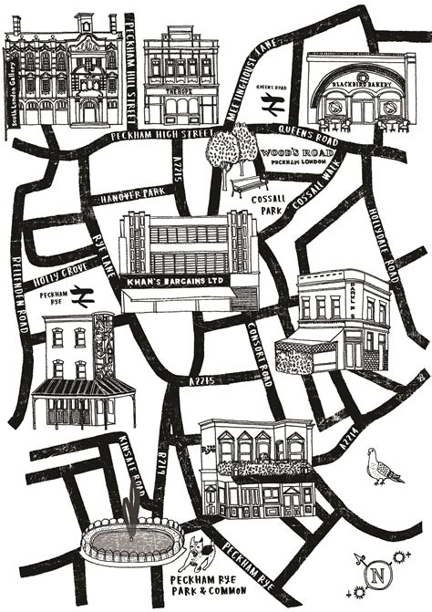 Illustrated Map Of Peckham