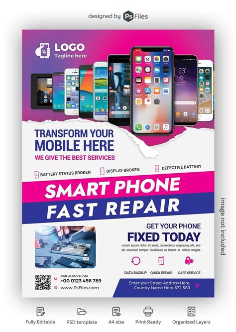 An Advertisement For A Mobile Phone Repair Company