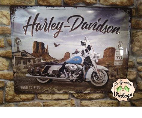 Plaque Harley Born To Ride X Garage Atelier Les Plaques