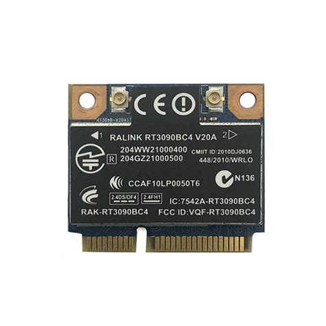 Ralink Miniadaptador Wifi Rt3090 Rt3090bc4 Tarjeta Inal Mbrica Pci E Con Bluetooth Bt 300 Para