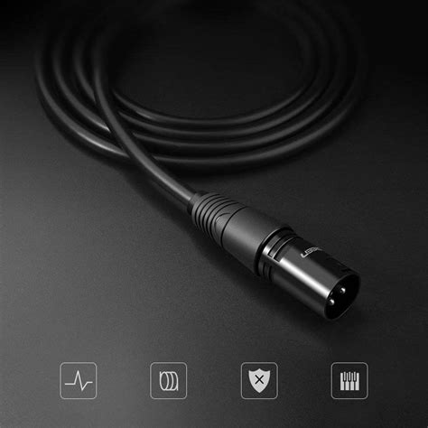 Ugreen Xlr Male To Female Microphone Extension Audio Cable M Black