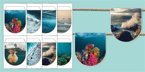 Ocean Photo Display Bunting Hecho Por Educadores Twinkl