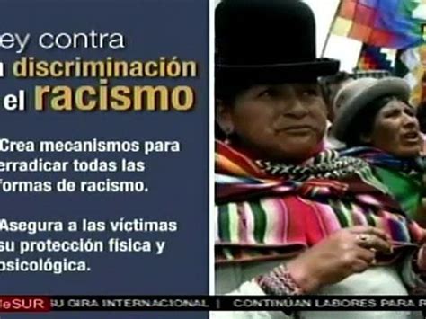 Ley Contra La Discriminación Y El Racismo En Bolivia Vídeo Dailymotion