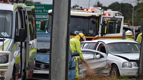 Two Taken To Hospital After Car Hits Power Pole The Courier Mail