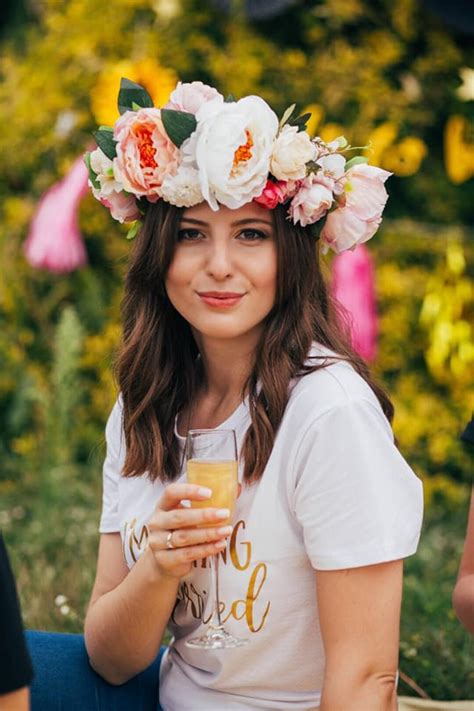 Blush Pink Flower Crown Peony Rose Floral Crown Boho Wedding Etsy