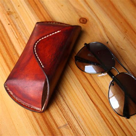 Handmade Mens Cool Leather Glasses Case Glasses Box Glasses Holder Eye Ichainwallets