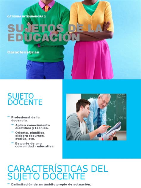 Caracteristicas De Los Sujetos De La Educacion Pdf