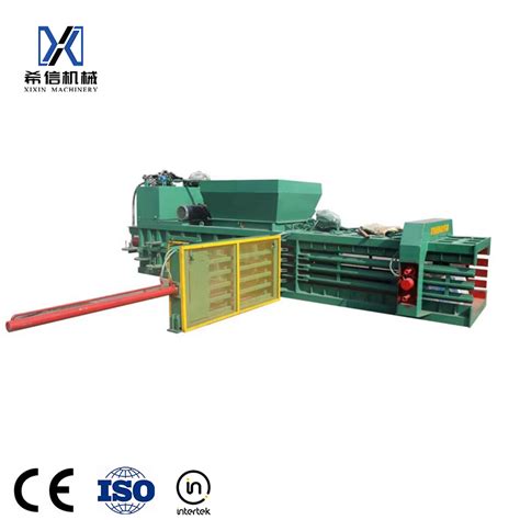 Horizontal Conveyor Cylinder Hydraulic Baler Scrap Waste Paper Baling